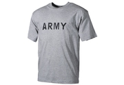 Tričko s potiskem Army šedé S