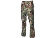 US bojové kalhoty BDU, woodland, zesílená kolena a zadní část L