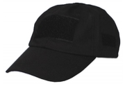 Čepice s kšiltem s lepítky na suchý zip pro označení, černá