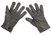 BW kožené rukavice, lemované, šedé M