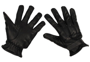 Kožené rukavice černé, vycpávky křemičitý písek XL
