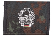 Textilní peněženka na suchý zip, flecktarn, se znakem