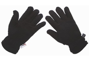 Polstrované flísové rukavice, černé S