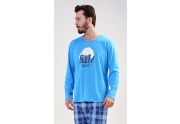 Pánské pyžamo dlouhé Sleep well modrá XL